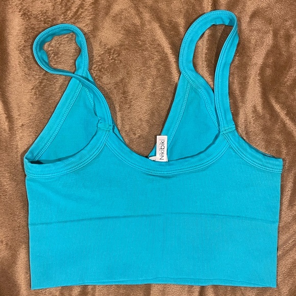 Turquoise Ribbed Tank Top - Picture 3 of 3